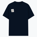 Basic T-Shirt | Unisex Fit XS-2XL | 180 GSM Poly-Cotton Blend | Soft Finish, Durable | Adults | Personalized | Typography | Meditation | Yoga Philosophy | Self-Care | Peaceful | Zen State Of Mind - right pocket - Navy melange - mockup 4