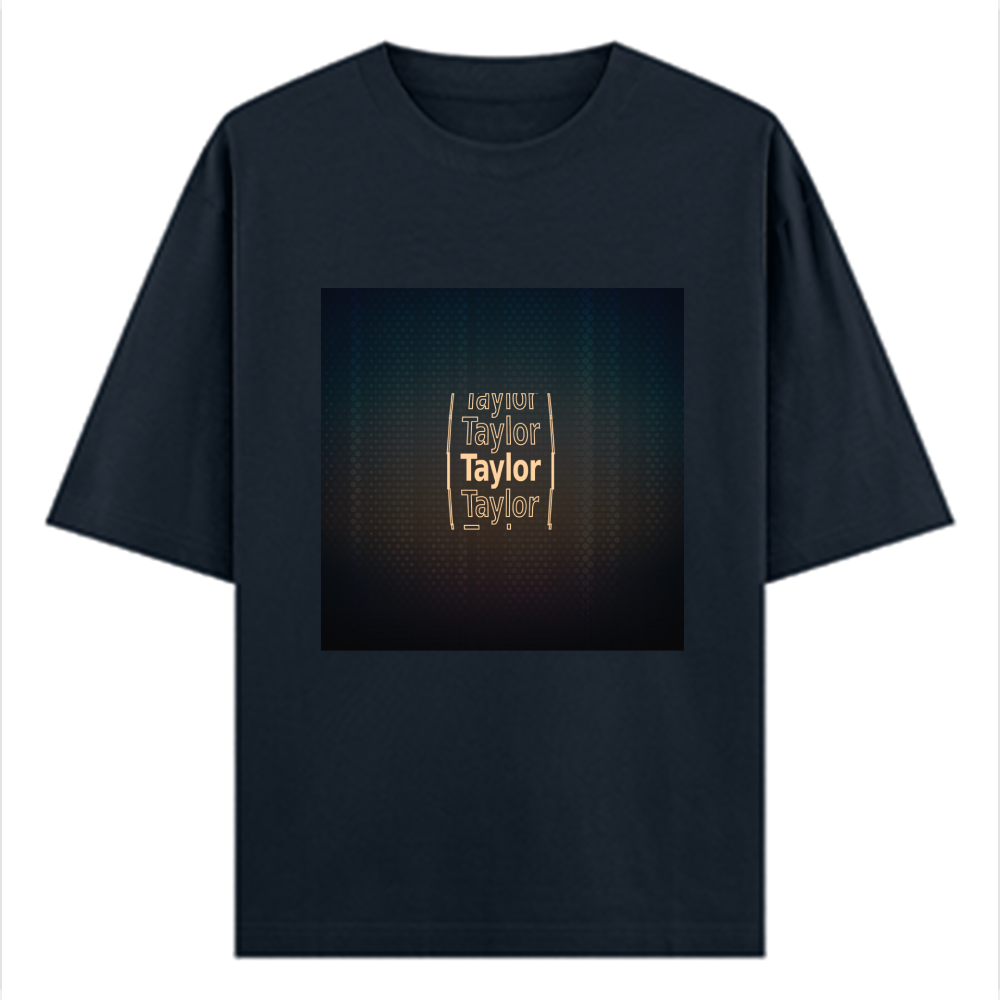 Personalized Digital T-Shirt with Custom Name - Oversized Classic T Shirt Embroidery T-Shirt