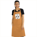 Apron | One Size Adjustable Fit | Cotton Drill Fabric | Two Pockets, Double-Stitched | Unisex Adults | Personalized | Typography | Meditation | Yoga Philosophy | Self-Care | Peaceful | Zen State Of Mind - front - Khaki - mockup 1