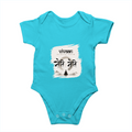 Baby Romper | 0-12 Months | 180 GSM Bio-Washed Cotton | Double-Stitched, Pre-Shrunk | Unisex | Personalized | Typography | Meditation | Yoga Philosophy | Self-Care | Peaceful | Zen State Of Mind - front - SkyBlue - mockup 1