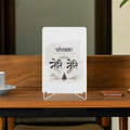 Acrylic Display Stand | 4x6 Inch | Clear Acrylic | Tabletop Display | Unisex | Personalized | Typography | Meditation | Yoga Philosophy | Self-Care | Peaceful | Zen State Of Mind - front - White - mockup 1