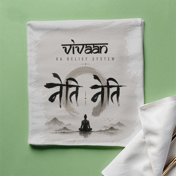 Cloth Napkin | Standard Dining Size | 100% Polyester | Soft, Durable, Hemmed | Unisex | Personalized | Typography | Meditation | Yoga Philosophy | Self-Care | Peaceful | Zen State Of Mind