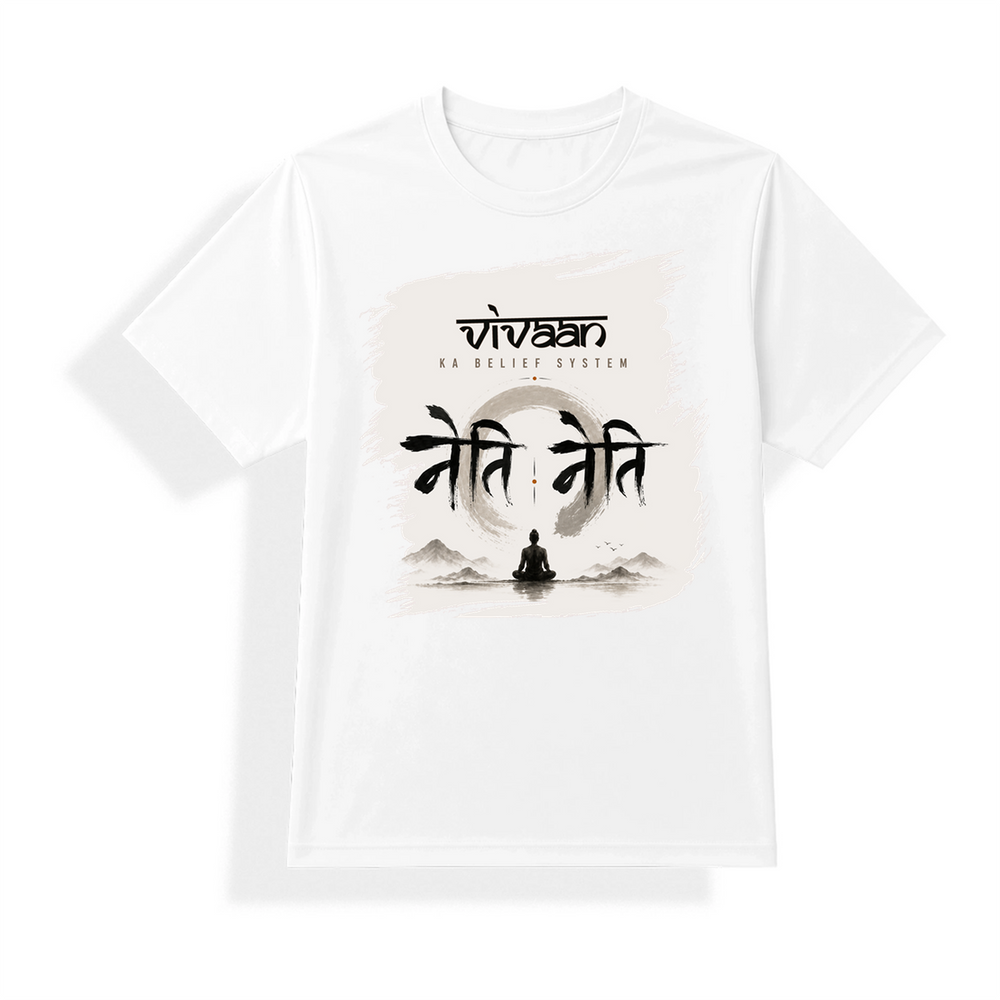 Unisex Jersey T-Shirt | Adults | Polyester Honeycomb Mesh | Breathable, Quick-Dry | Unisex Fit | Personalized | Typography | Meditation | Yoga Philosophy | Self-Care | Peaceful | Zen State Of Mind - front - mockup 1