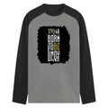 Male Raglan T-Shirt | Men's Regular Fit | 180 GSM Bio-Washed Fabric | Double Stitched, Ribbed Neck | Personalized | Typography | Identity | Individuality | Self | Empowering | Born To Be Unique - front - mockup 1