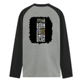 Male Raglan T-Shirt | Men's Regular Fit | 180 GSM Bio-Washed Fabric | Double Stitched, Ribbed Neck | Personalized | Typography | Identity | Individuality | Self | Empowering | Born To Be Unique - back - mockup 2