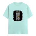 Male Classic Crew T-Shirt | Men's Regular Fit | 180 GSM Bio-Washed Cotton | Pre-Shrunk, Double-Stitched | Personalized | Typography | Identity | Individuality | Self | Empowering | Born To Be Unique - front - Mint - mockup 1