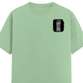 Male Classic Crew T-Shirt | Men's Regular Fit | 180 GSM Bio-Washed Cotton | Pre-Shrunk, Double-Stitched | Personalized | Typography | Identity | Individuality | Self | Empowering | Born To Be Unique - left pocket - Jade - mockup 3