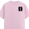 Male Classic Crew T-Shirt | Men's Regular Fit | 180 GSM Bio-Washed Cotton | Pre-Shrunk, Double-Stitched | Personalized | Typography | Identity | Individuality | Self | Empowering | Born To Be Unique - left pocket - Light Baby Pink - mockup 3