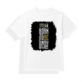 Unisex Jersey T-Shirt | Adults | Polyester Honeycomb Mesh | Breathable, Quick-Dry | Unisex Fit | Personalized | Typography | Identity | Individuality | Self | Empowering | Born To Be Unique - front - mockup 1