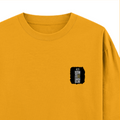 Oversized Classic T-Shirt | Unisex Relaxed Fit | 100% Super-Combed Cotton | Pre-Shrunk, Double-Stitched | Adults | Personalized | Typography | Identity | Individuality | Self | Empowering | Born To Be Unique - right pocket - Golden Yellow - mockup 4