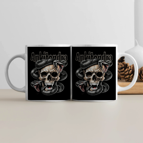 Personalized Dark White Coffee Mug Accessories with Custom Name