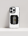 iPhone Glass Case | For Various iPhone Models | Tempered Glass & TPU | Hybrid Protection, Wireless Charging | Unisex | Personalized | Typography | Identity | Individuality | Self | Empowering | Born To Be Unique - front_16 Pro Max - 16 Pro Max - mockup 7