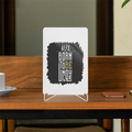 Acrylic Display Stand | 4x6 Inch | Clear Acrylic | Tabletop Display | Unisex | Personalized | Typography | Identity | Individuality | Self | Empowering | Born To Be Unique - front - White - mockup 1