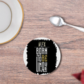 Coasters | 3mm MDF Board | Super Glossy Finish, Durable | Unisex | Personalized | Typography | Identity | Individuality | Self | Empowering | Born To Be Unique - front - White - mockup 1