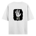 Oversized Standard T-Shirt | Unisex Relaxed Fit | 100% Super Combed Cotton | Soft, Breathable, Durable | Adult | Personalized | Typography | Humor | Pop Culture | Everyday | Sarcastic | Talk To The Hand - back - White - mockup 2