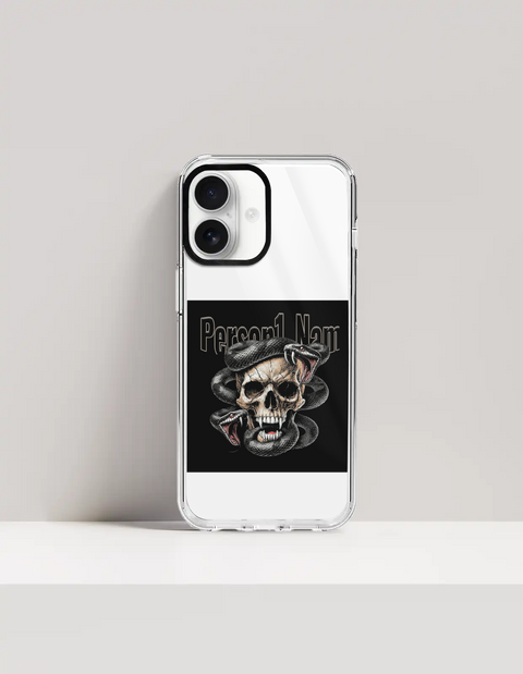 Personalized Dark Art Phone Case with Custom Name - iPhone Glass Case Accessories Phone Case