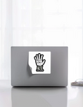 Stickers | Various Sizes | 100 Microns Matte Laminated | Die-Cut, Indoor/Outdoor Durable | Unisex | Personalized | Typography | Humor | Pop Culture | Everyday | Sarcastic | Talk To The Hand - front_6x6 - 6x6 - mockup 7