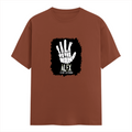 Male Classic Crew T-Shirt | Men's Regular Fit | 180 GSM Bio-Washed Cotton | Pre-Shrunk, Double-Stitched | Personalized | Typography | Humor | Pop Culture | Everyday | Sarcastic | Talk To The Hand - front - Copper - mockup 1