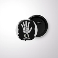 Pin Button Badge | Durable Metal | Glossy Finish | Unisex | Personalized | Typography | Humor | Pop Culture | Everyday | Sarcastic | Talk To The Hand