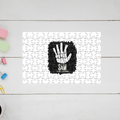 Jigsaw Puzzle | 120 Pieces A4 Size | Recycled Paper Semi-Glossy Finish | Fade-Proof Engaging Entertainment | Unisex | Personalized | Typography | Humor | Pop Culture | Everyday | Sarcastic | Talk To The Hand - front - mockup 1