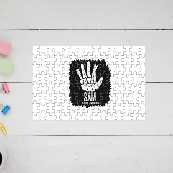 Jigsaw Puzzle | 120 Pieces A4 Size | Recycled Paper Semi-Glossy Finish | Fade-Proof Engaging Entertainment | Unisex | Personalized | Typography | Humor | Pop Culture | Everyday | Sarcastic | Talk To The Hand