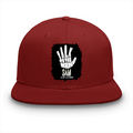 Classic Snapback Cap | Adjustable Fit, One Size | Heavy Cotton | Structured, Flat Brim | Unisex Adult | Personalized | Typography | Humor | Pop Culture | Everyday | Sarcastic | Talk To The Hand - front - Red - mockup 1