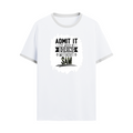 Ringer T-Shirt | Unisex Fit | 100% Cotton | Bio-Washed, Pre-Shrunk, Rib Neck | Adults | Personalized | Typography | Humor | Everyday | Humorous | Boring Without Me - front - White Black - mockup 1