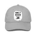 Classic Trucker Cap | Adjustable Fit Unisex | Cotton Blend Front, Mesh Back | Breathable, Snapback | Adults | Personalized | Typography | Humor | Everyday | Humorous | Boring Without Me - front - Grey - mockup 1