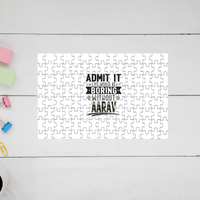 Jigsaw Puzzle | 120 Pieces A4 Size | Recycled Paper Semi-Glossy Finish | Fade-Proof Engaging Entertainment | Unisex | Personalized | Typography | Humor | Everyday | Humorous | Boring Without Me