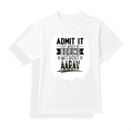 Unisex Jersey T-Shirt | Adults | Polyester Honeycomb Mesh | Breathable, Quick-Dry | Unisex Fit | Personalized | Typography | Humor | Everyday | Humorous | Boring Without Me - front - mockup 1