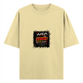 Oversized Standard T-Shirt | Unisex Relaxed Fit | 100% Super Combed Cotton | Soft, Breathable, Durable | Adult | Personalized | Typography | Social Observations | Everyday | Humorous | Desi Smart Vibes - front - Beige - mockup 1