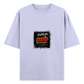 Oversized Standard T-Shirt | Unisex Relaxed Fit | 100% Super Combed Cotton | Soft, Breathable, Durable | Adult | Personalized | Typography | Social Observations | Everyday | Humorous | Desi Smart Vibes - front - Lavender - mockup 1
