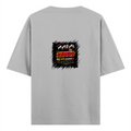 Oversized Standard T-Shirt | Unisex Relaxed Fit | 100% Super Combed Cotton | Soft, Breathable, Durable | Adult | Personalized | Typography | Social Observations | Everyday | Humorous | Desi Smart Vibes - back - Grey Melange - mockup 2