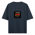 Oversized Standard T-Shirt | Unisex Relaxed Fit | 100% Super Combed Cotton | Soft, Breathable, Durable | Adult | Personalized | Typography | Social Observations | Everyday | Humorous | Desi Smart Vibes - back - Navy Blue - mockup 2