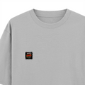 Oversized Standard T-Shirt | Unisex Relaxed Fit | 100% Super Combed Cotton | Soft, Breathable, Durable | Adult | Personalized | Typography | Social Observations | Everyday | Humorous | Desi Smart Vibes - left pocket - Grey Melange - mockup 3