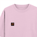 Oversized Standard T-Shirt | Unisex Relaxed Fit | 100% Super Combed Cotton | Soft, Breathable, Durable | Adult | Personalized | Typography | Social Observations | Everyday | Humorous | Desi Smart Vibes - left pocket - Light Baby Pink - mockup 3