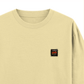 Oversized Standard T-Shirt | Unisex Relaxed Fit | 100% Super Combed Cotton | Soft, Breathable, Durable | Adult | Personalized | Typography | Social Observations | Everyday | Humorous | Desi Smart Vibes - right pocket - Beige - mockup 4