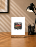 Acrylic Photo Frame with Stand | 5x7 Inch | Acrylic & Wood | UV Printed Tabletop Display | Universal | Personalized | Typography | Social Observations | Everyday | Humorous | Desi Smart Vibes - front - mockup 1