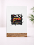 Acrylic Photo Frame with Stand | 5x7 Inch | Acrylic & Wood | UV Printed Tabletop Display | Universal | Personalized | Typography | Social Observations | Everyday | Humorous | Desi Smart Vibes - front_1 - mockup 2