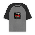 Unisex Oversized Raglan T-Shirt | Relaxed Fit | 180 GSM Bio-Washed Cotton | Two-Tone Design | Soft Comfort | Personalized | Typography | Social Observations | Everyday | Humorous | Desi Smart Vibes - front - mockup 1