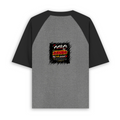 Unisex Oversized Raglan T-Shirt | Relaxed Fit | 180 GSM Bio-Washed Cotton | Two-Tone Design | Soft Comfort | Personalized | Typography | Social Observations | Everyday | Humorous | Desi Smart Vibes - back - mockup 2