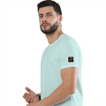 Cotton Stretch T-Shirt | Unisex Fit | 95% Cotton 5% Spandex | Breathable Flexible Durable | Adults | Personalized | Typography | Social Observations | Everyday | Humorous | Desi Smart Vibes - left sleeve - Mint - mockup 5