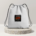 Drawstring Bag | 280 GSM | Durable Cotton | Secure Closure | Unisex | Personalized | Typography | Social Observations | Everyday | Humorous | Desi Smart Vibes - front - mockup 1