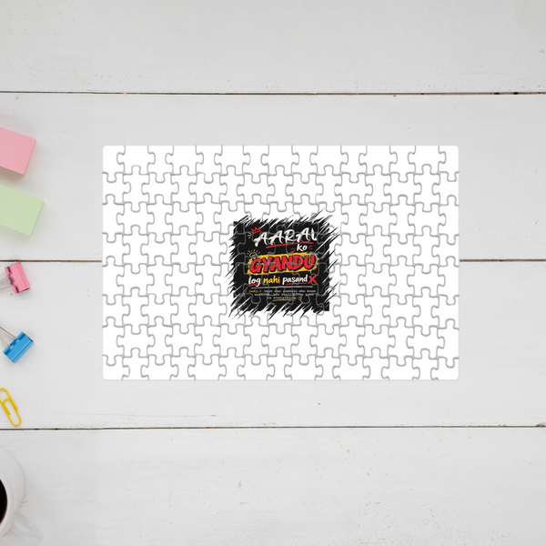 Jigsaw Puzzle | 120 Pieces A4 Size | Recycled Paper Semi-Glossy Finish | Fade-Proof Engaging Entertainment | Unisex | Personalized | Typography | Social Observations | Everyday | Humorous | Desi Smart Vibes