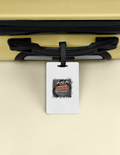 Luggage Tag | Travel Accessory | Acrylic | Durable, Double-Sided, Secure Strap | Unisex | Personalized | Typography | Social Observations | Everyday | Humorous | Desi Smart Vibes - back - White - mockup 2
