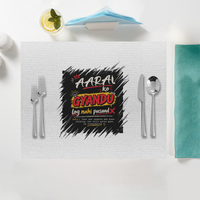 Placemat | Standard Dining | 100% Polyester | Durable, Fade-Proof, Soft | Unisex | Personalized | Typography | Social Observations | Everyday | Humorous | Desi Smart Vibes