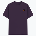 Basic T-Shirt | Unisex Fit XS-2XL | 180 GSM Poly-Cotton Blend | Soft Finish, Durable | Adults | Personalized | Typography | Social Observations | Everyday | Humorous | Desi Smart Vibes - left pocket - Purple melange - mockup 3
