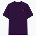 Basic T-Shirt | Unisex Fit XS-2XL | 180 GSM Poly-Cotton Blend | Soft Finish, Durable | Adults | Personalized | Typography | Social Observations | Everyday | Humorous | Desi Smart Vibes - left pocket - Purple - mockup 3