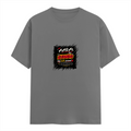 Male Classic Crew T-Shirt | Men's Regular Fit | 180 GSM Bio-Washed Cotton | Pre-Shrunk, Double-Stitched | Personalized | Typography | Social Observations | Everyday | Humorous | Desi Smart Vibes - front - Charcoal Melange - mockup 1