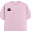 Male Classic Crew T-Shirt | Men's Regular Fit | 180 GSM Bio-Washed Cotton | Pre-Shrunk, Double-Stitched | Personalized | Typography | Social Observations | Everyday | Humorous | Desi Smart Vibes - right pocket - Light Baby Pink - mockup 4